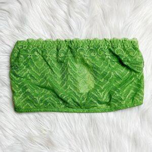 Forever 21 Lacey Bandeau Green Size Small
